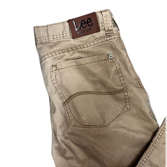 3/$25 SALE: LEE SLIM STRAIGHT LEG COMFORT SCHOOL UNIFORM PANTS TAN BOYS SIZE 18 - Picture 7 of 16